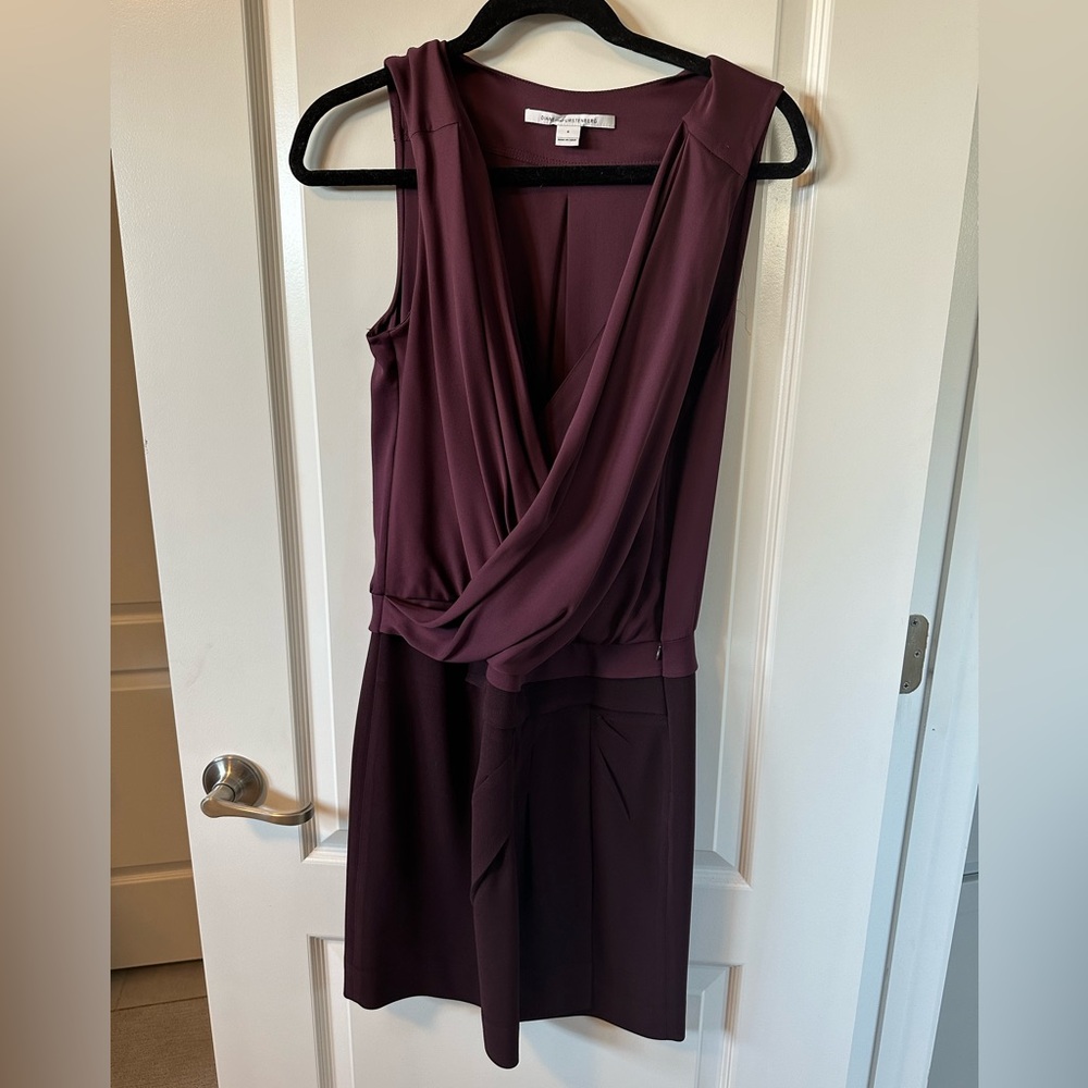 Diane von Furstenburg Burgundy crepe dress